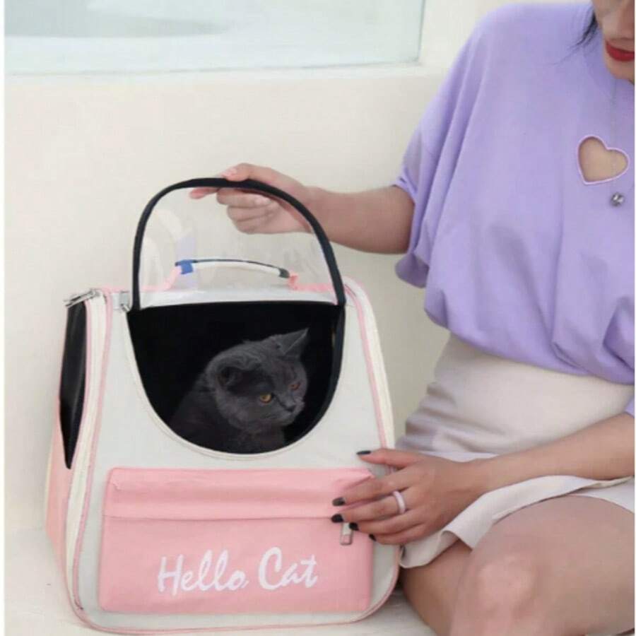 Cat Bag Outdoor Portable Pet Backpack Large Capacity Pet Space Capsule Carry Cat And Dog Box Shoulder Cat Outdoor - Multicolor - View 1