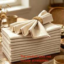6 Piezas Servilletas Decorativas Minimalistas De Estilo Nórdico En Beige - Beis - Ver 1