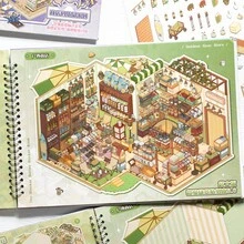 Paper Traces Extra Large Miniature Scene Collection Book 8.0 Store Code Series 3D Stereoscopic Stress Relief Sticker Set - Paper Trace Miniature Scene Collection Book 8.0 - View 4