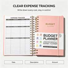 A5 Spiral Budget Planner Notebook, PU Leather Undated Budget Ledger With Expense Tracking, Financial Bill Organizer Monthly Budget Planner, Bookkeeping Ledger For Recording Income And Expenses, Budget Planner, Budget Ledger, Personal Finance Management, Household Budget Record Notebook, Organizer Ledger - Rectangle - View 6