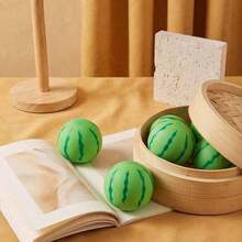 Tachimi 1 pieza Muñeca de goma de sandía con cambio de color musical, muñeca de alivio de estrés con forma de fruta, muñeca relajante de punta de dedo novedosa, tamaño de bolsillo compacto, adecuada para relleno de bolsas de regalo de vacaciones y aula - Multicolor - Ver 8