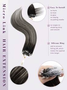 50pcs Ekstensi Rambut Manusia Mikro Ring dengan Manik-manik, Tidak Perlu Lem, Pemasangan Mudah dan Tak Terlihat, Cocok untuk Penataan Sehari-hari, Perayaan Hari Raya, Perlengkapan Sekolah, dan Pengantin - MultiWarna - View 5