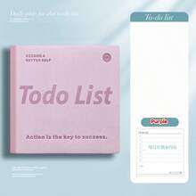 1pcsTodo List Hard‑Cover Task Planner, Daily To‑Do List Notebook, Portable Faux‑Leather Cover Time‑Management Journal For Students And Office Use, Time‑Management Hand‑Writing Notebook,Halloween And Christmas Gifts - Multicolor - View 7