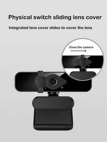 2K HD USB Webcam With Microphone, Computer Camera, 120° Wide Angle Distortion-Free, Plug And Play With Privacy Cover, 360° Rotatable, Suitable For Laptop Desktop Video Calls Meetings Live Streaming - View 8