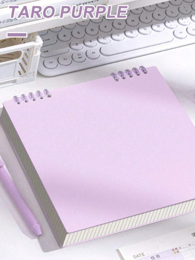 1pc High Quality Notebook, 60 Sheets/120 Pages Vintage Grid Flip Notebook, Detachable Grid Paper Memo Pad, Student Supplies - Multicolor - View 8