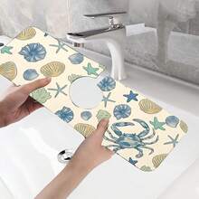 1 buah Alas Penyerap Keran Wastafel, Alas Drainase, Cocok untuk Wastafel Dapur, Kamar Mandi, Meja Dapur, Alas Drainase, Bahan Tanah Diatom, Dapat Dipotong, Alas Cepat Kering - MultiWarna - View 6