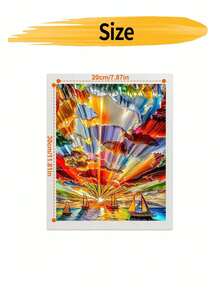DIY Abstract Colorful Sunset Sailboats (Frameless 8x12 / 16x20 Inches) Paint By Numbers Kit(Acrylic) Arts & Crafts For Adult Beginners, Relaxing Home Wall Decor, And Creative Holiday Gifts - Sets - View 9