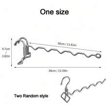 Silver Over-The-Door Hook Hanger, Foldable Storage Drying Rack, No-Drill Door And Balcony Clothes Rack, Home Use, Durable, Space-Saving, Portable - Multicolor - View 8