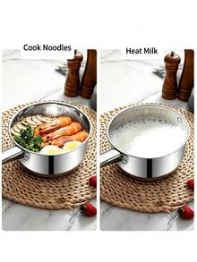Stainless Steel Multi-Function Soup Pot Long Handle Ladle Kitchen Home Camping Cooking Pouring Serving Hot Milk Soup Pot - View 4