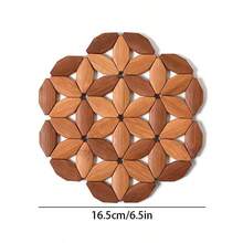 Natural Bamboo Heat-Resistant Insulation Mat, High Temperature Resistant, Home Dining Table Mat, Creative Coaster And Pot Holder, Suitable For Kitchen Tableware - Multicolor - View 2