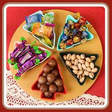 5-Compartment And 8-Compartment Creative Christmas Tree Multi-Slot Snack Tray, Holiday Candy And Nut Platter, High Aesthetic Decorative Fruit Bowl, Perfect For Daily Home Use, New Year, Christmas And Other Celebrations - Multicolor - View 2