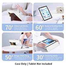 Leopard, Cat, Coffee Pattern Painted Effect Tablet Protective Case With Stand, Compatible With Honor 8/9/10/X8/X8A/X9/X8Pro/X9Pro, MatePad SE 11"/MatePad 11"/11.5", MatePad Pro, Apple 10th/11th Gen 2025 (A16), Galaxy Tab A7/A9 And Other Popular Models - Style 21 - View 9