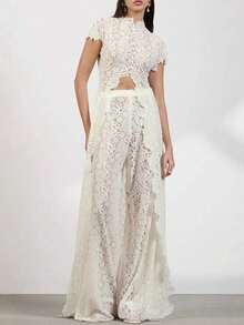 Women Two-Piece Outfits - Beige - View 12