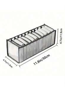5pcs Fabric Drawer Dividers Storage Organizer Boxes, Multi-Compartment Storage Bins, Suitable For Baby Socks, Underwear And Nursery Small Items - Multicolor - View 3