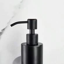 1件不鏽鋼圓形皂液器 可補充乳液瓶 壁掛式安裝 適用於肥皂、洗髮精、沐浴露與護髮乳 多用途 黑色 - 多色 - 查看 6