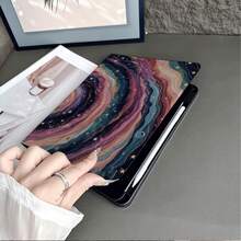 1件油畫平板保護殼附筆槽，相容 iPad 10代智能保護殼/Air 13(M3 2025)/Air 11/11(A16 2025)，相容 OPPO Pad，相容 MatePad，相容 Vivo Pad，相容 Honor Pad，相容 Pad - 彩色 - 查看 9