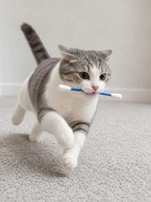 1/2/3/4/5/6pcs Interactive Cat Teaser Wand, Suitable For Indoor Boredom Relief, Dental Chew Rope, Large Size Interactive Cat Kick Toy Game Enthusiast Gift Accessory - Multicolor - View 2