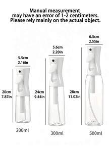 1pc Press-Type High Pressure Fine Mist Spray Bottle, Transparent Portable Refillable Spray Bottle, Home Disinfection Cleaning Sprayer, Gardening Plant Watering Spray Bottle - Transparent - View 11