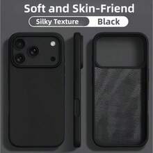 新款奢華防震親膚酒紅色手機殼，適用於 iPhone 18 Pro、17、16、15 Pro、14 Plus、13、12、11、17 Pro Max、Air、XR、XS Max、X/XS、7/8 Plus、7/8，防摔光滑保護殼，耐用設計，親膚材質，海軍藍，生日派對禮物 - 黑色 - 查看 2