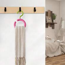 1/3pcs Colorful Closet Hat Hangers, Dopamine Creative Round Ring Hangers, Dorm Closet Hanging Hat Rack,Multi-Functional Home Storage Organizer, Suitable For Hats,Belts,Scarves Storage, Easy To Install Remove, Can Be Stacked, Daily Travel Essential - Multicolor - View 2