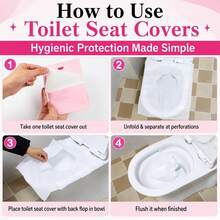 20/50/100Pcs XL Toilet Seat Covers Disposable Flushable Paper For Potty Training - Multicolor - View 6