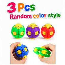 Infinite Rotating Gyro Ball Toy, Finger Press Spin, Cool Appearance, Boredom Relief Toy, Perfect As Classmate Gift, Classroom Prize, Party Favor, Multi-Item Fidget Toy Pack (Random Color And Style) - Multicolor - View 6