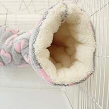 Winter Hamster Tunnel Squirrel Hammock Passage Sugar Glider Guinea Pig Plush Sleeping Bag Nest - A - View 7