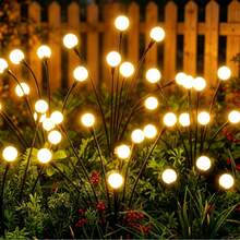1PC Solar Firefly Ground Stake Light, 6LED/8LED/10LED Solar Powered Firefly Lights, IP65 Waterproof Outdoor Garden Path Light, Auto On‑Off Solar Landscape Light For Yard Patio Lawn Camping Holiday Wedding Party Decoration - Firefly Ground Light - View 5