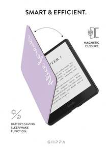 GIIPPA 1件客製化姓名Kindle閱讀器保護殼，自動喚醒/睡眠功能，輕巧便攜，相容於Clara BW/Libra Colour/Clara Colour/Clara 2E、Paperwhite 10代/11代/12代、Kindle(Colorsoft)/10代/11代/12代及其他熱門機型，Kindle配件/Kindle保護殼，返校禮物、畢業禮物、情人節禮物、生日禮物 - 彩色 - 查看 3