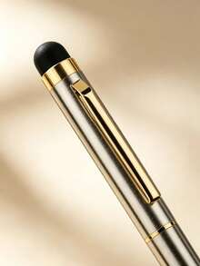 Custom Text Logo Metal Stylus Pen For Phone Tablet Touchscreen Capacitive Stylus Pen Handwriting Pen Rotating Ballpoint Pen 1.0mm Black Ink Gift Pen For Couples, Husbands/Wives, Colleagues, Friends, Elders, Students, Classmates, Teachers - Multicolor - View 9