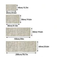 1PC Light Gray Mottled Dot Geometric Long Strip Carpet, Modern Wabi-Sabi Style Faux Cashmere Rectangular Asymmetrical Dotted Wave Machine Washable Runner Rug, Suitable For Living Room, Hallway, Corridor, Bedside, Home Decor - Multicolor - View 3