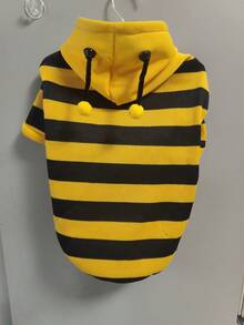1pc Pet Bee Cosplay Hoodie Sweatshirt, Cute Animal Pet Costume - Yellow - View 5