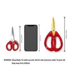 1pc Luxury Rhinestone Stainless Steel Scissors, Portable Multi-Purpose Scissors, Suitable For Office, Home, Tailoring And Sewing, For Adults Only, 18+ Age Restriction - Multicolor - View 3