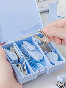 Bộ 4 món dụng cụ học tập và làm việc di động cực thu hút, đa năng, tăng hiệu suất học tập và làm việc, dễ mang theo và sử dụng, phối màu tươi mới, đẹp mắt và tiện dụng - 1 bộ - Xem 7