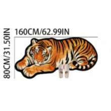 1pc Brown Tiger Shaped Faux Cashmere Rug, Thickened Carpet, Thick Carpet, Furry Carpet, Autumn/Winter Carpet, Thickened Carpet, Decorative Carpet, Bedroom Decor, Small Rug, Carpet, Home Decor, Living Room Carpet - Multicolor - View 10