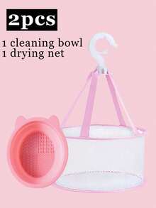2/1pc Set Foldable Silicone Makeup Brush Cleaning Bowl - Portable Silicone Cleaning Tool, Multi-Texture Makeup Brush Cleaner, Reusable Beauty Tool Cleaning Bowl, Suitable For Makeup Brushes, Powder Puffs And Sponges. - Multicolor - View 12