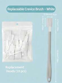 Multi-Function Gap Brush With Replaceable Brush Head, Perfect For Cleaning Kitchen Corners, Furniture Crevices, Window Gaps And Windowsills. Also Great For Cleaning Coffee Machines And Microwaves. Home Essential. - Other - View 10