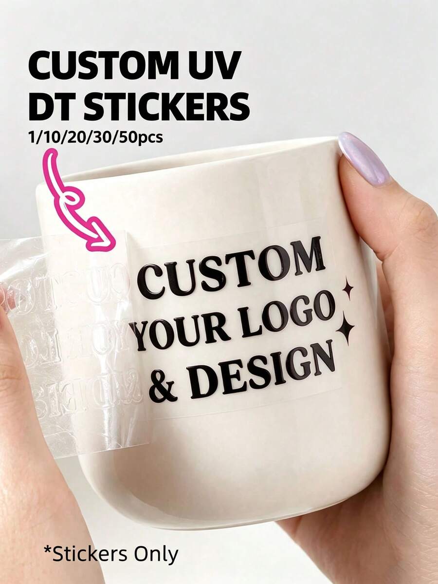 Customized Colorful Transfer Stickers, UV Printing, Personalized Transfer Stickers, Customized Name Label Stickers, Stickers, Name Stickers, Date Stickers, DIY Gifts, Handmade, Handwritten Font, Wedding Stickers, Gift Stickers - Multicolor - View 1
