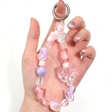 30pcs/Pack Acrylic Flat Heart Beads, Frosted Transparent Candy Color Beads, DIY Necklace Bracelet Beads Keychain Phone Pendant Beading Jewelry Making Accessories - Love - View 3