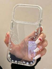 極簡 Ins 風格小眾邊框彩色星球手機殼，適用於 iPhone 17 Pro Max、Apple 16 Pro、15 Pro，新款小眾極簡設計防摔保護殼 - 無色 - 查看 2