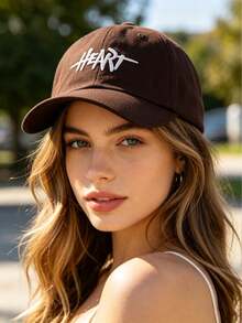 Letter Embroidered Baseball Cap, Multi-Color Soft Top Duck Bill Hat, Unisex Casual Outdoor Travel Daily Versatile Sun Protection Hat - A - View 11