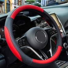 New Embossed Car Steering Wheel Cover With Colorful Patchwork Design, Inner Ring 15inch Steering Wheel Cover, Fits Original Car Model, Suitable For Multiple Car Models!! - Multicolor - View 7