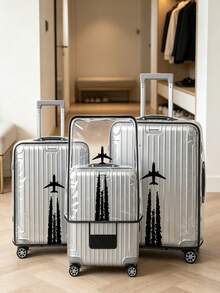 Transparent Luggage Cover, Luggage Cover, Luggage Protection Cover, Waterproof, Stain Resistant, Suitable For 20/24/28 Inch Luggage, Suitable For Travel Enthusiasts To Protect And Store Luggage,Travel Essential - Multicolor - View 8