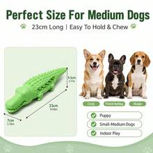 Durable Dog Dental Chew Toy, TPR Crocodile Interactive Toy For Medium Dogs, Puppy Teething Toy, Boredom Relief Chew Toy - Multicolor - View 2