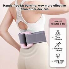 Electric Body Fascia Ring Fitness Massage Ring Vibration Body Shaping Massager Abdomen Belly Waist Deep Tissue Massage Device - Purple - View 7