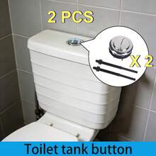 2pcs/Set Universal Dual Flush Toilet Tank Button, Round Flush Valve Button, Suitable For Toilet Seat Tank Valve, Bathroom Replacement Parts, Toilet Accessories, Flush Button - 6 cm - View 3