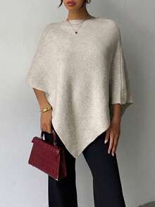 Fashion Solid Color Ribbed Shawl Collar Sweater For Daily Wear In Autumn/Winter - Apricot - View 4