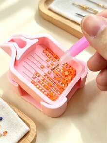 Mini Diamond Painting Tray-Mini Diamond Painting Tray And Storage Box Set, Including Diamond Painting Trays With Lids And Stoppers, And A Tray Storage Box. Available In Multiple Colors To Meet The Daily Needs Of Diamond Painting Enthusiasts - A - View 7