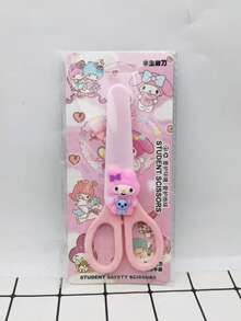 SANRIO 1pc Hello Kitty Stainless Steel Scissors, Cute Stationery Craft Scissors, Multi-Function Fabric Scissors Set, Kawaii Handmade Supplies, Plastic Material, Bow & Heart-Shaped Handle, Suitable For School And Office Use - Upgraded Version - View 11