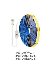 USB Powered COB Light Strip, Smart Touch Switch Dimmable, Flexible LED Light Strip, Suitable For Kitchen, Room, Indoor Decoration, TV Backlight, Bedroom Soft Light Strip - Multicolor - View 11